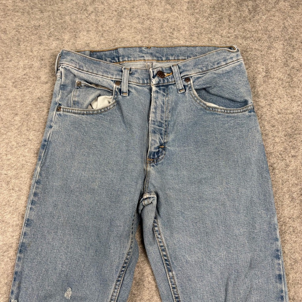 Wrangler Jeans Mens 30x30 Light Wash Straight Leg Premium Western Cowboy Outdoor